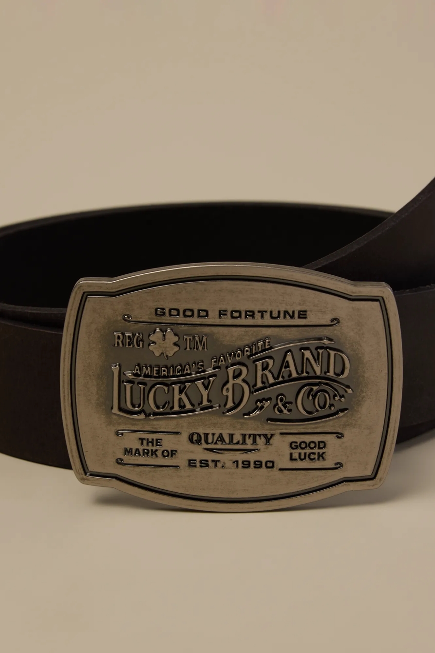 Plaque Buckle Belt — BLACK — image 3