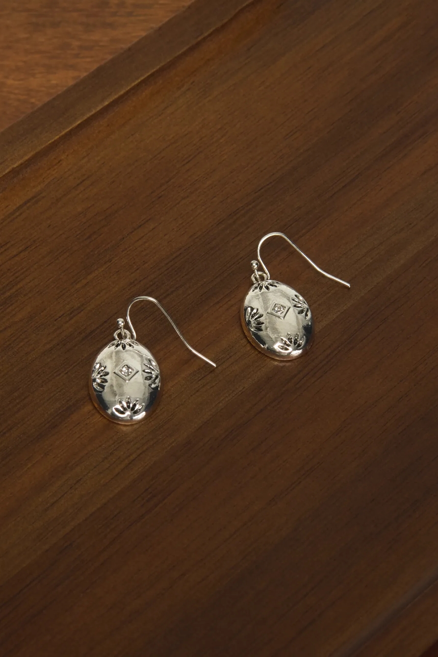 PENDANT DROP EARRINGS — SILVER — image 2