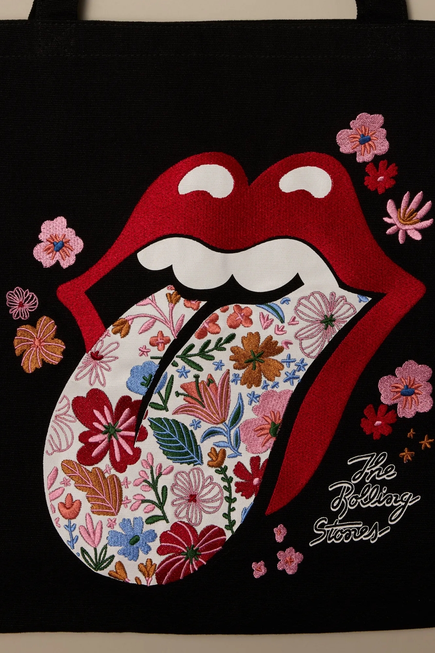 ROLLING STONES EMBROIDERED GRAPHIC TOTE — MULTI — image 2