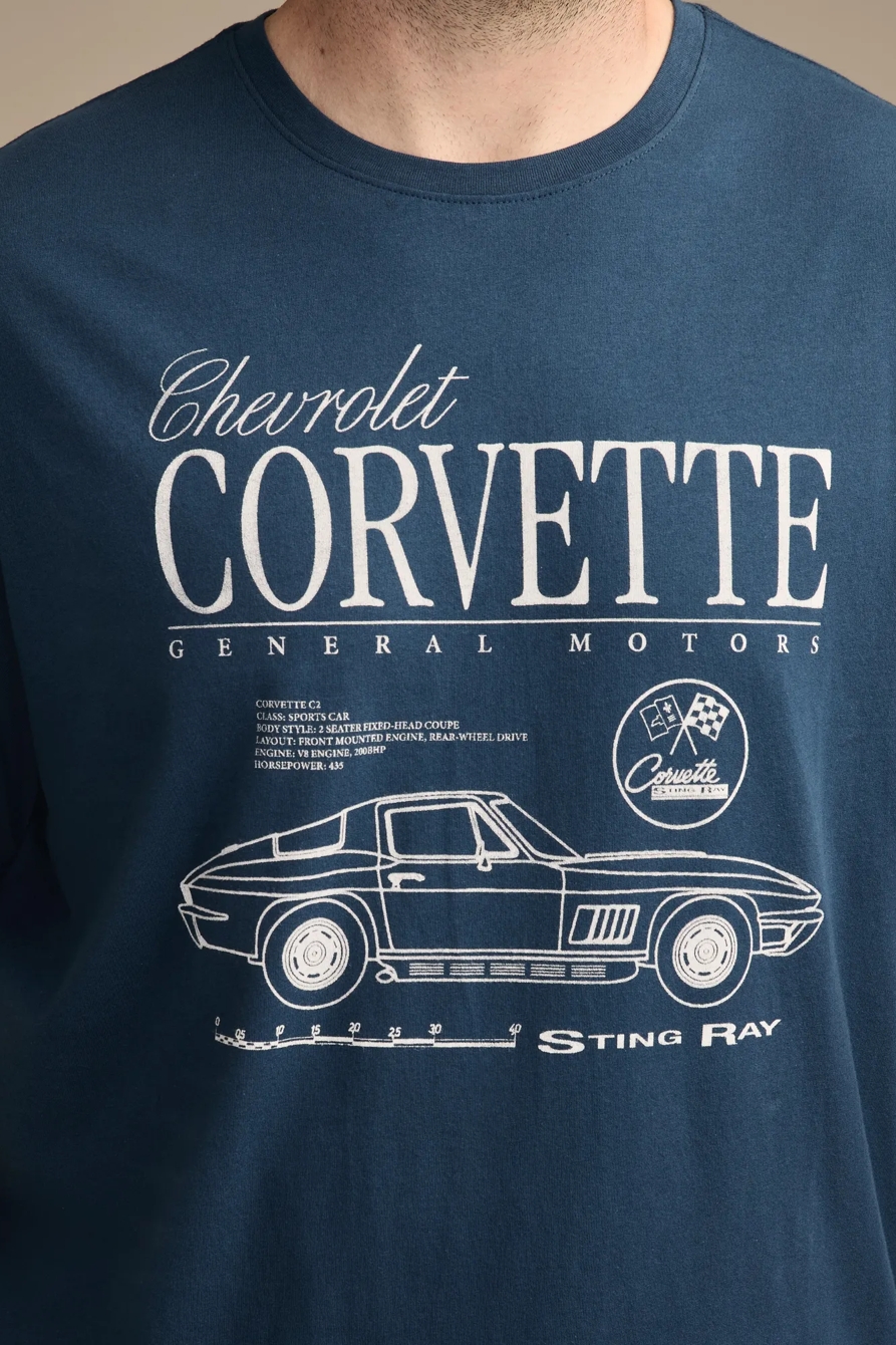 BIG & TALL CORVETTE TEE — INSIGNIA BLUE — image 2