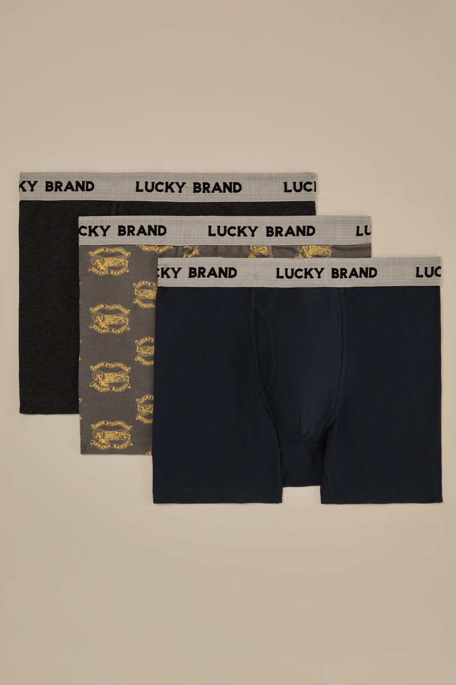 3 PACK STRETCH BOXER BRIEFS — MULTI — image 1