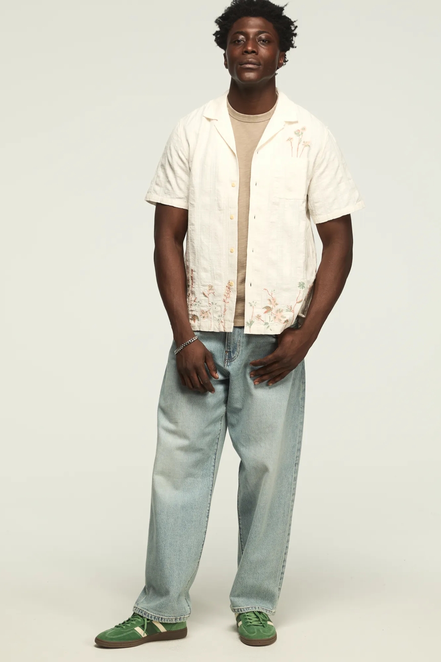 NOVELTY CAMP COLLAR SHIRT — CREAM MULTI — image 6