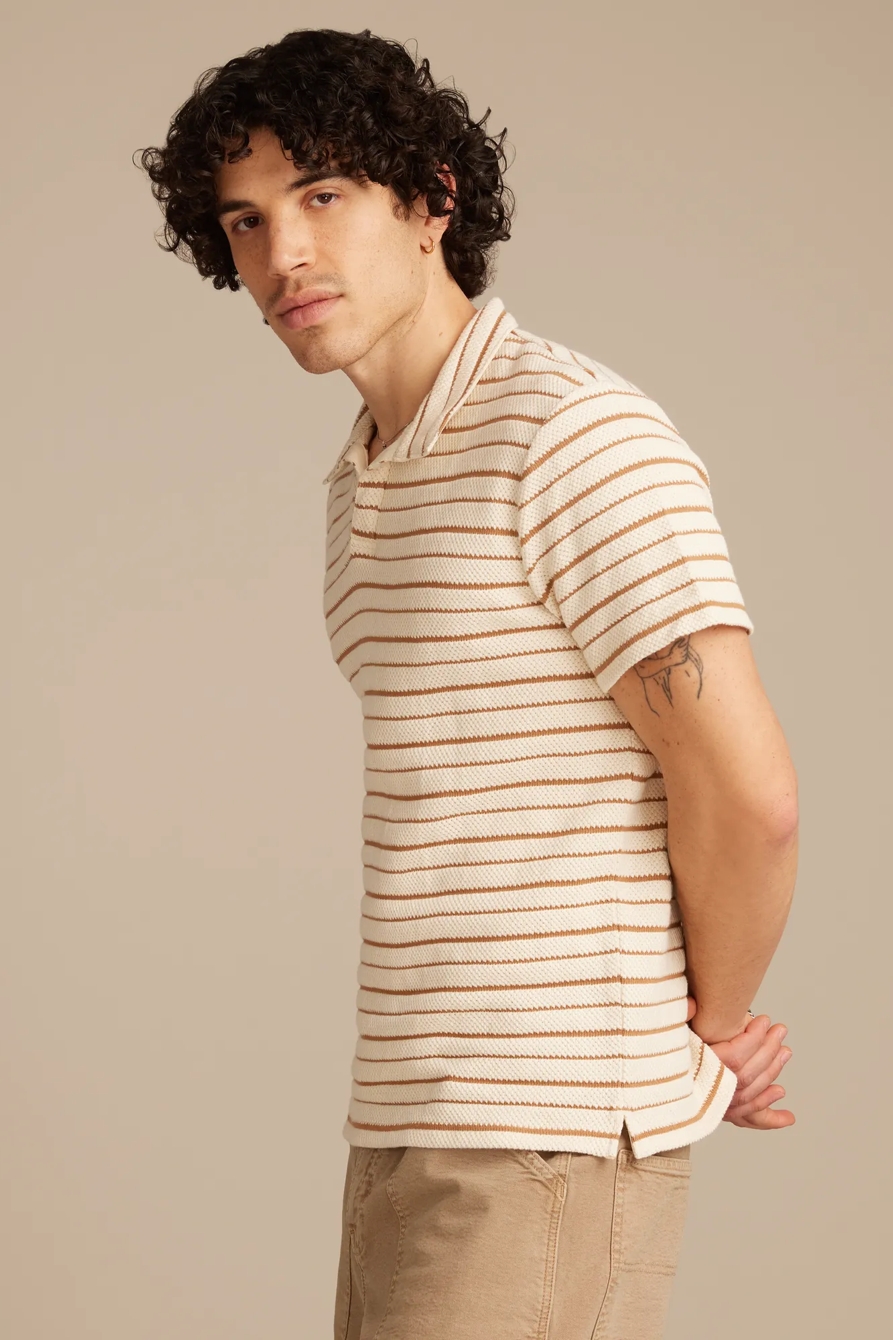 JACQUARD KNIT SHIRT — BROWN MULTI — image 4