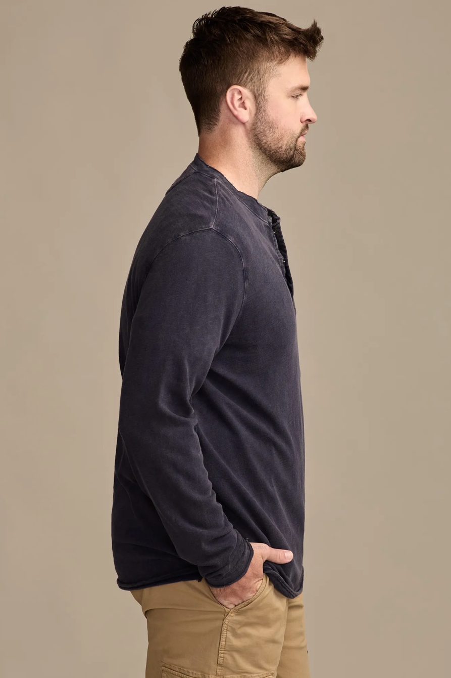 BIG & TALL LONG SLEEVE WEEKEND SLUB HENLEY — Inkling — image 4