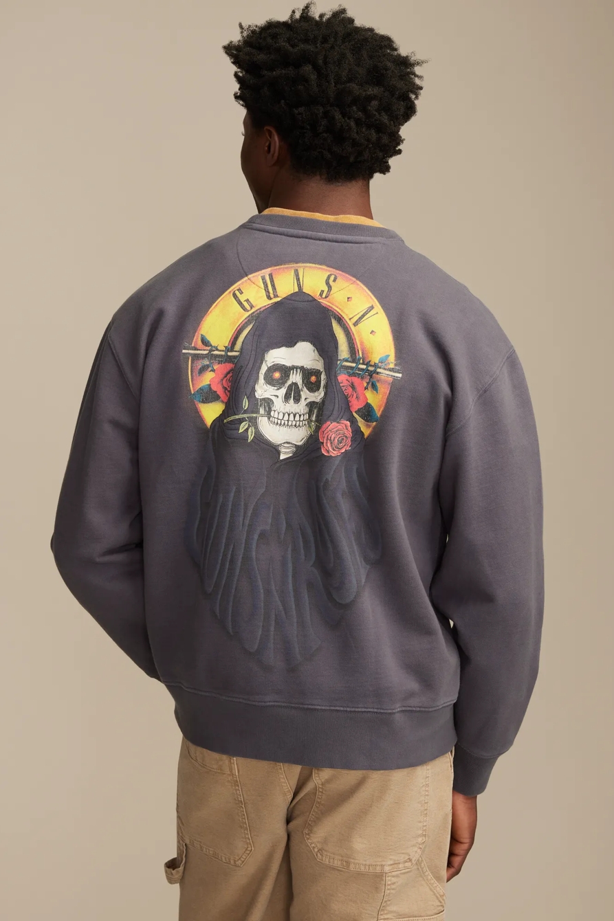 GUNS N ROSES CREW SWEATSHIRT — Ombre Blue — image 5