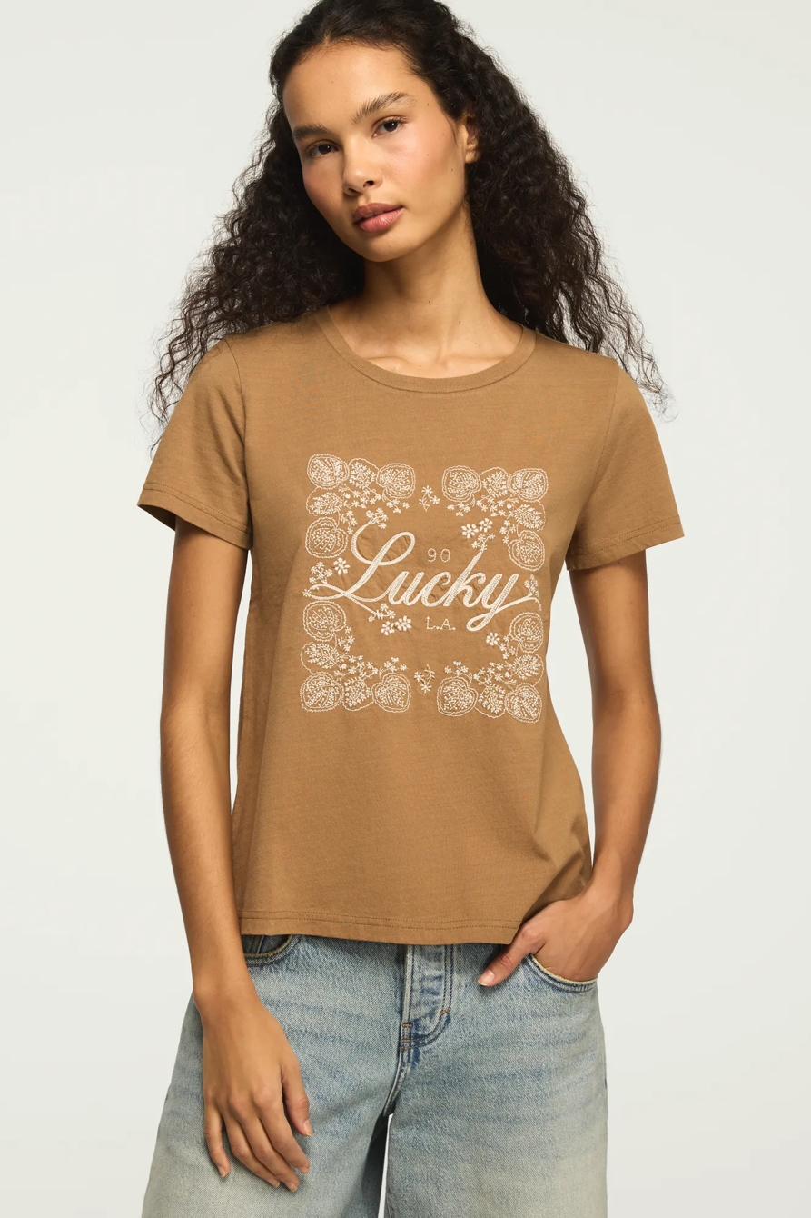 LUCKY FLORAL FRAME CLASSIC CREW — MALT BALL — image 1