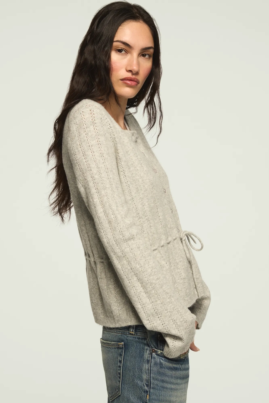 CLOUD SOFT BABYDOLL CARDIGAN — LIGHT HEATHER GRAY — image 6