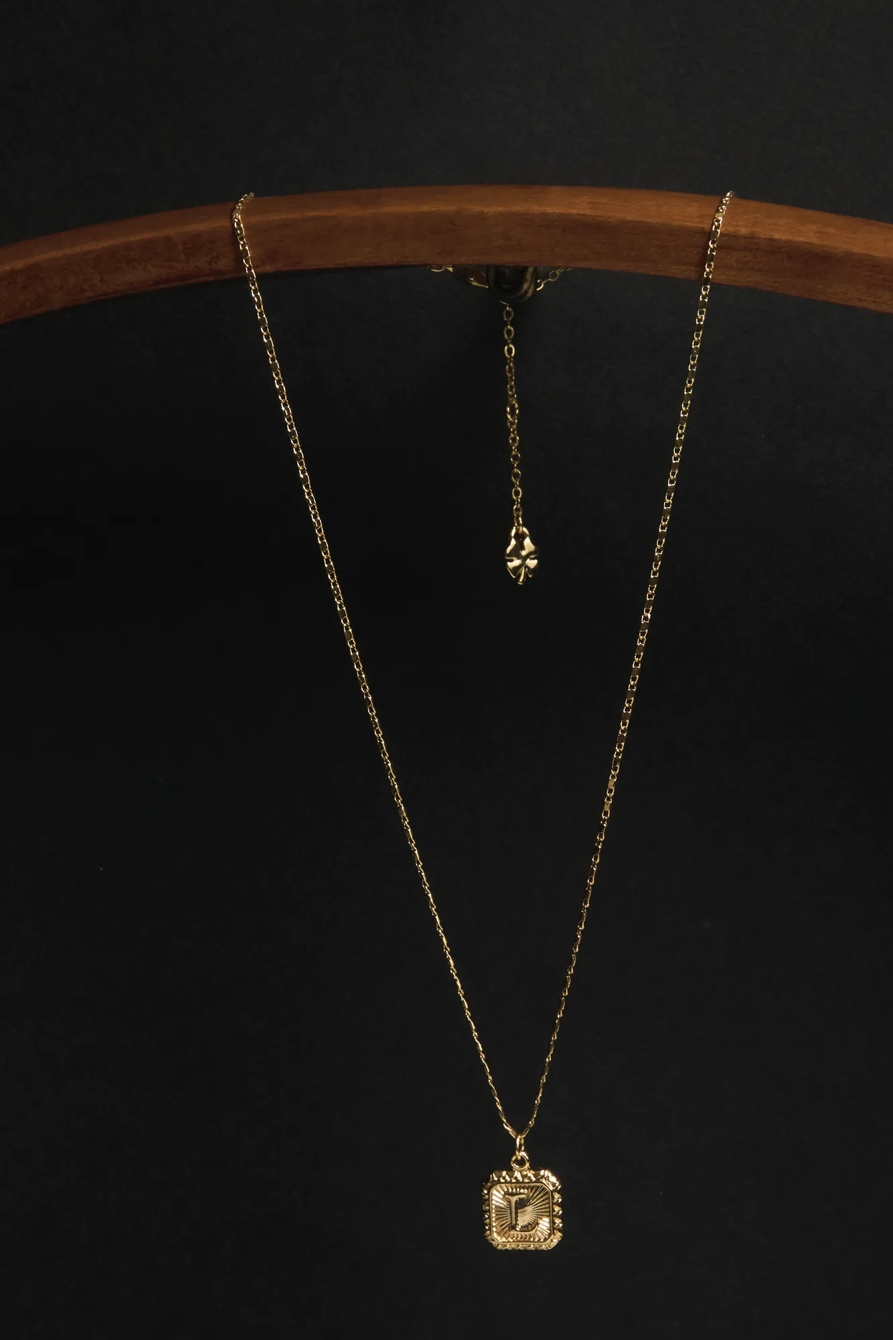 Initial Necklace "L" — GOLD — image 2