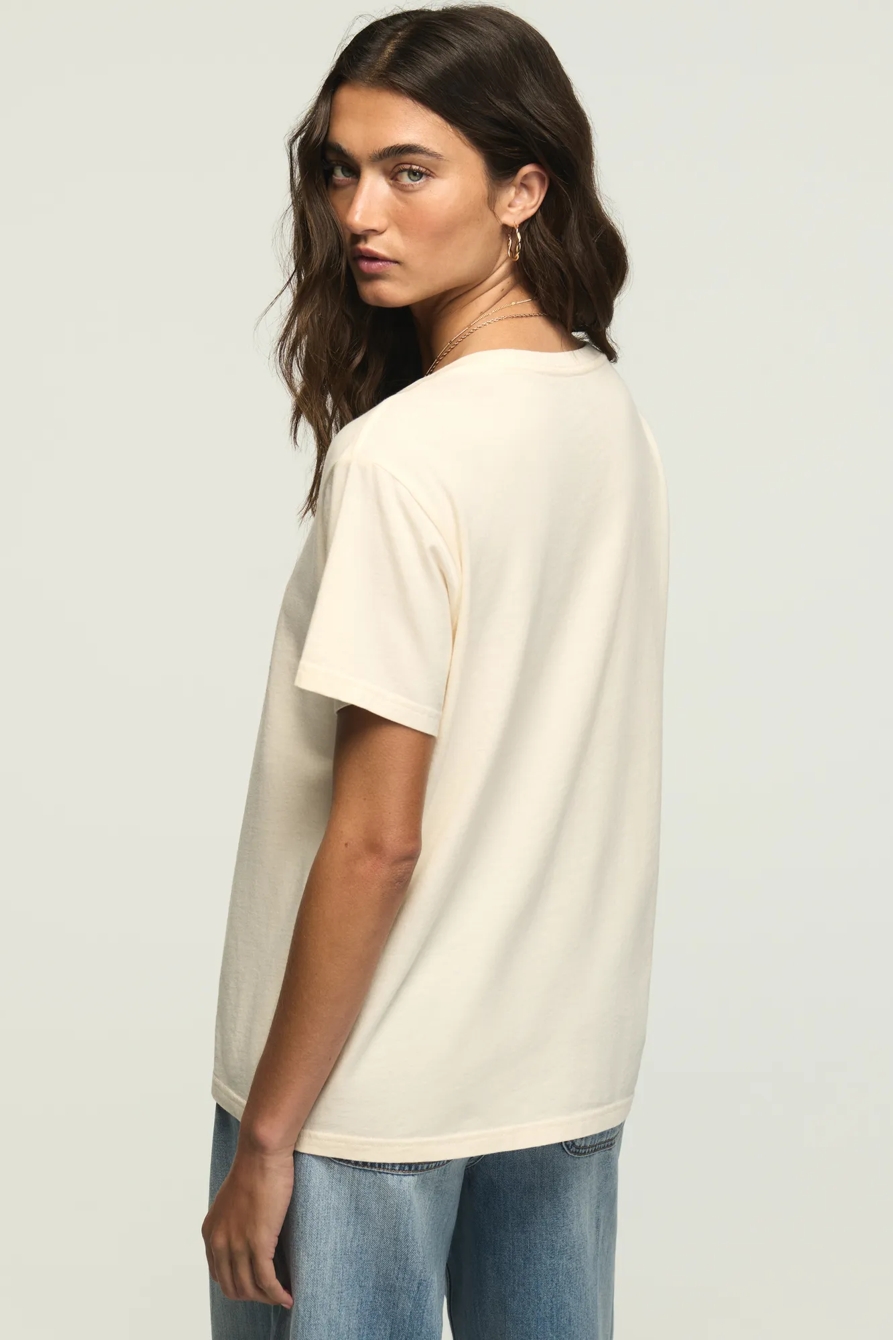 PAINTED LOTUS BOYFRIEND TEE — WHITECAP GRAY — image 3