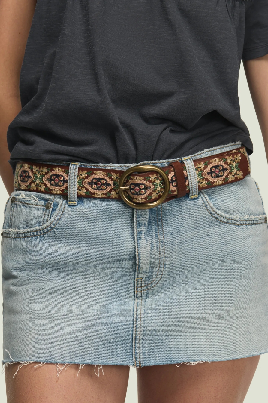 MULTI EMBORIDERED BELT — BROWN — image 4