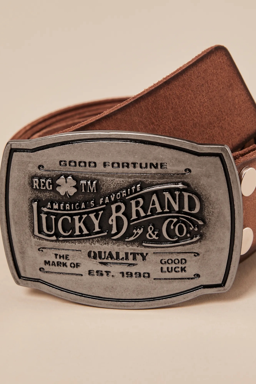 PLAQUE BUCKLE BELT — DARK BROWN — image 4