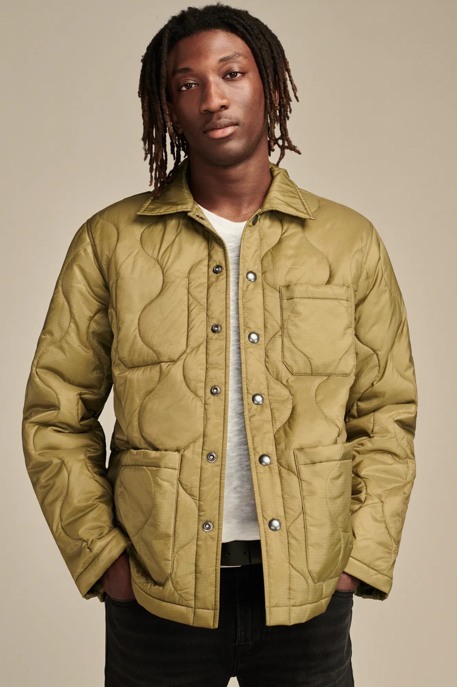 QUILTED LINER JACKET — OLIVE DRAB — image 1