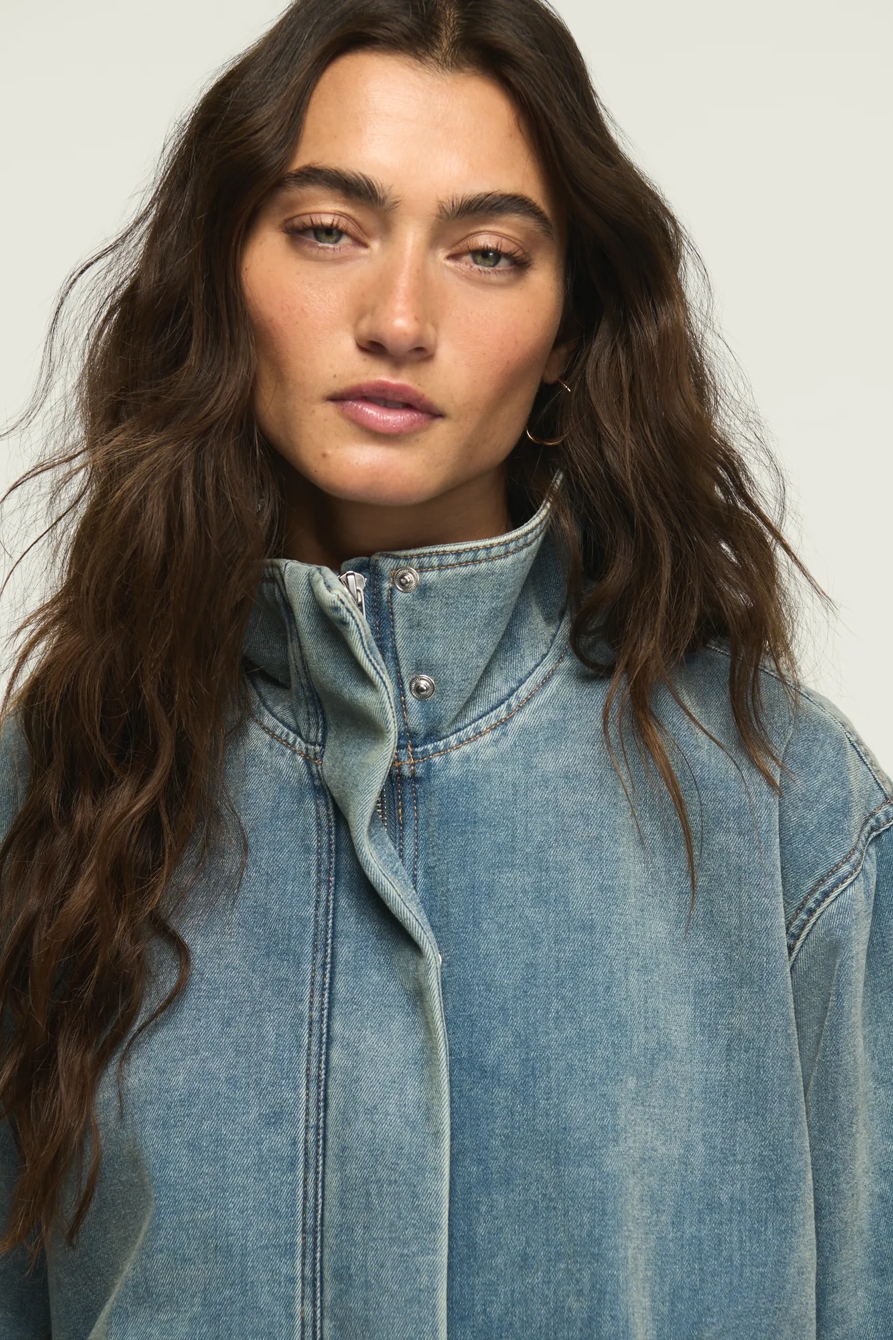 DENIM LUXE JACKET — VIXEN WASH — image 2