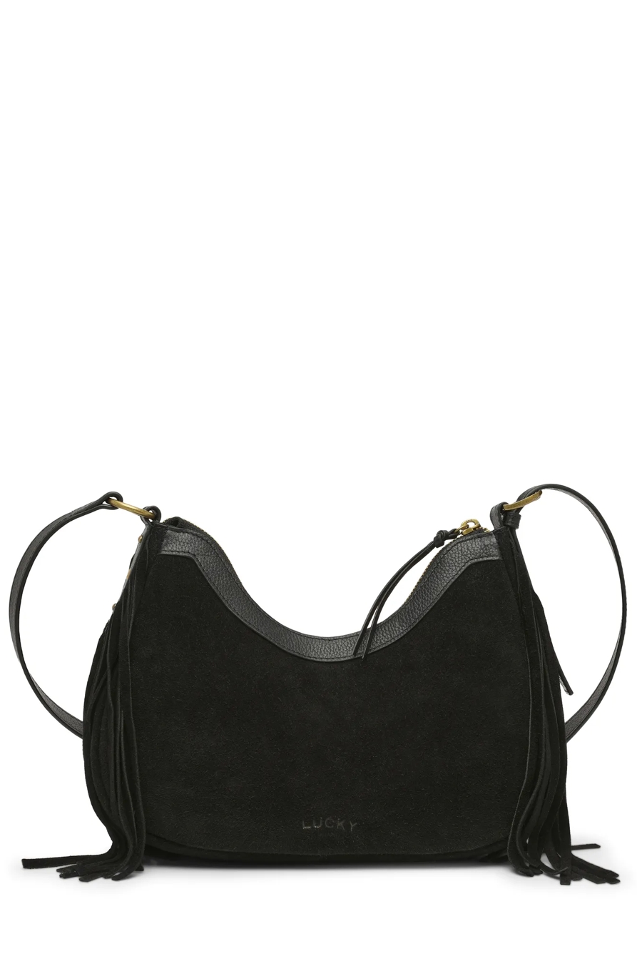 LUX FRINGE CROSSBODY — BLACK — image 2