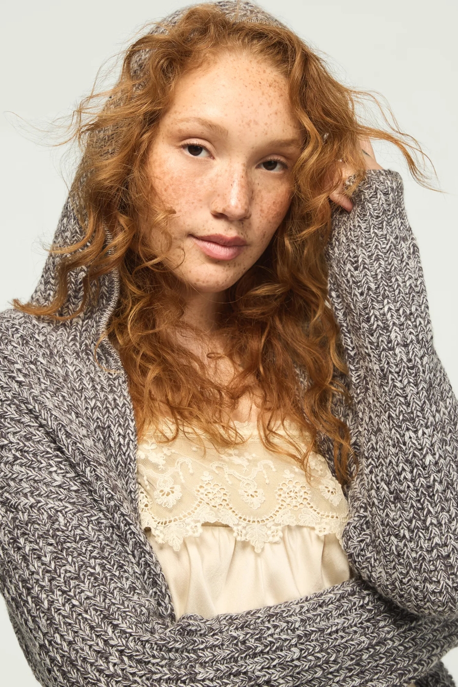 MARLED HOODED DUSTER — CHARCOAL MULTI — image 4