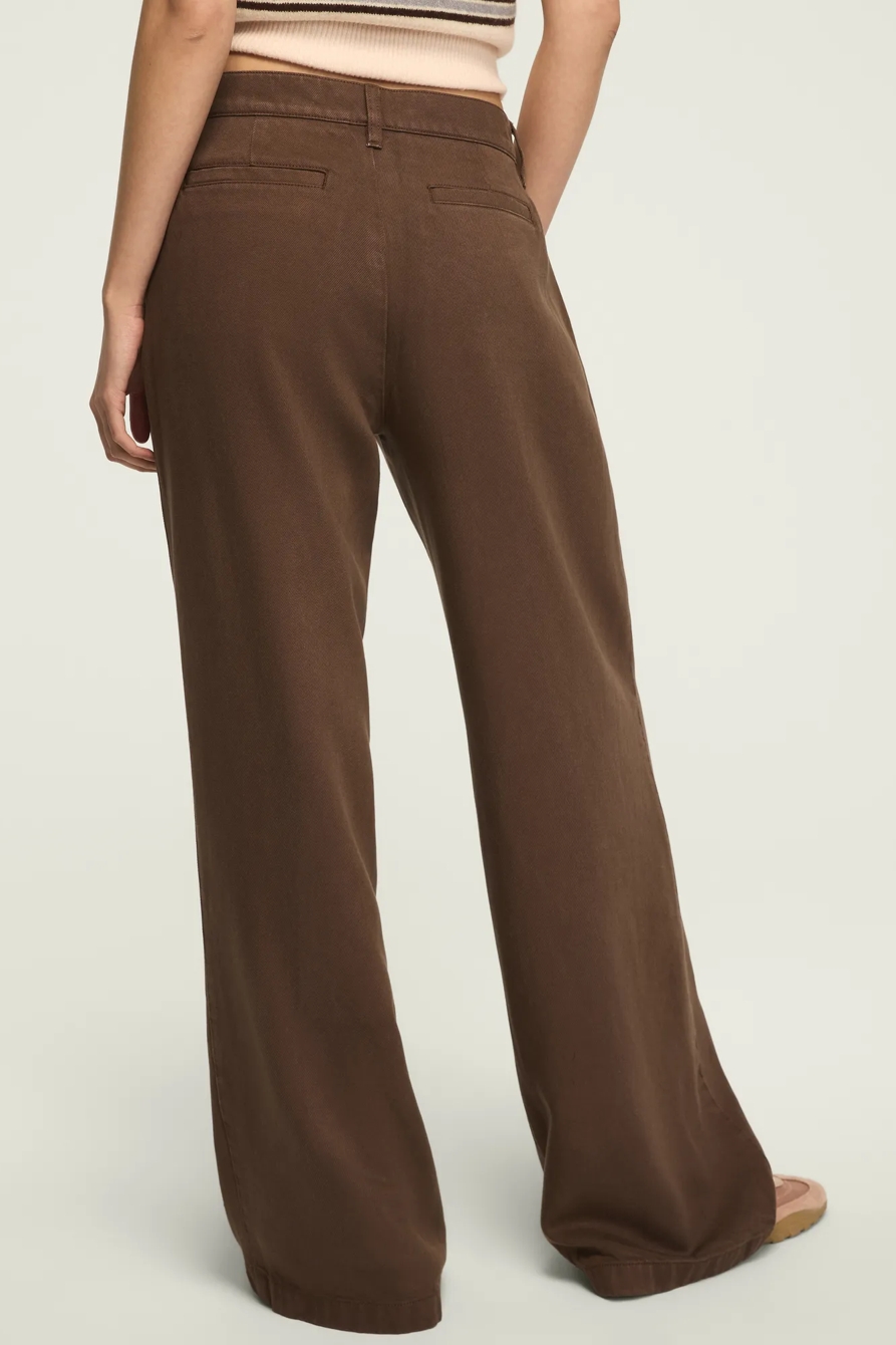 DOUBLE PLEATED TROUSER — CAFE WASH — image 3