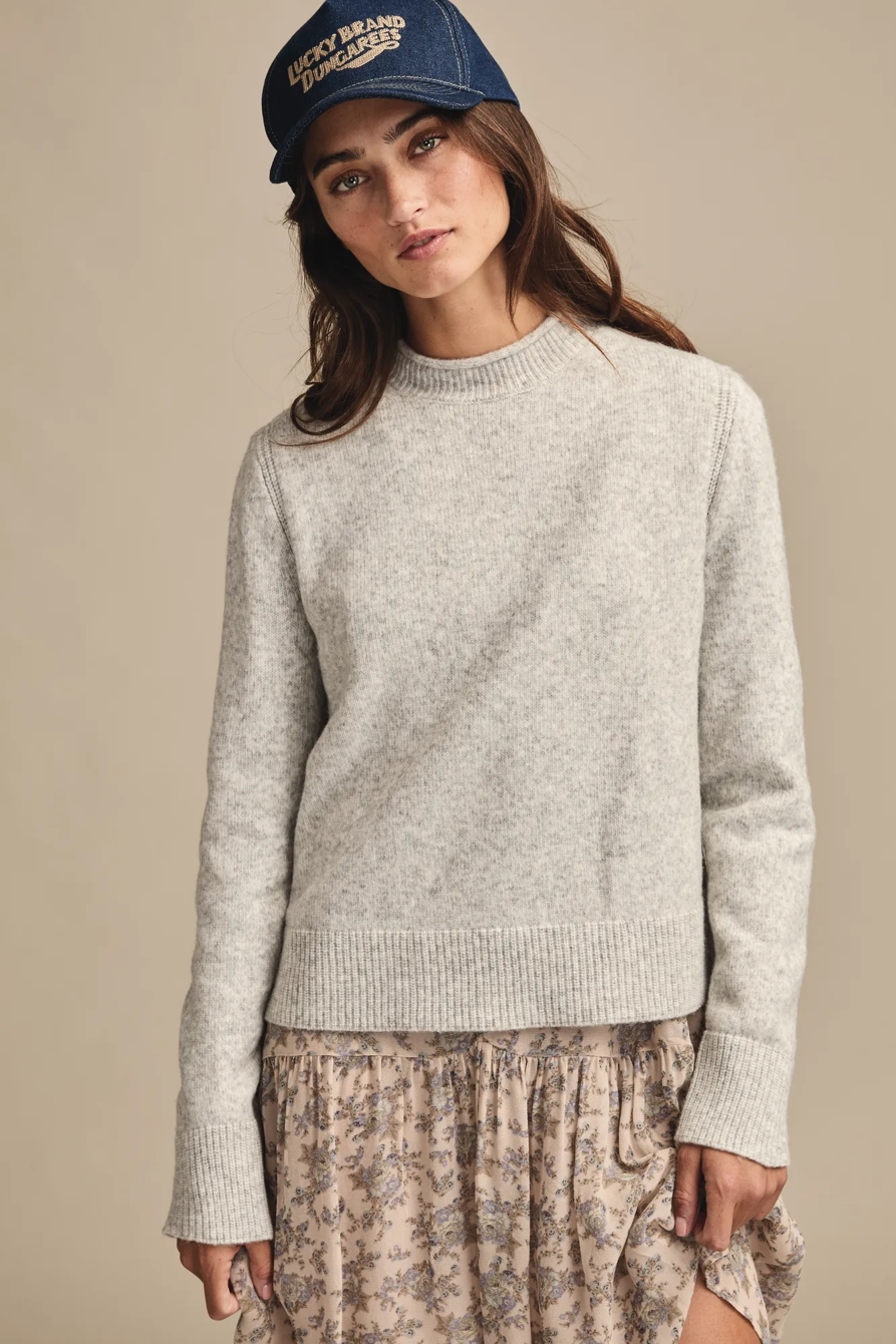 ROLL NECK PULLOVER — LIGHT HEATHER GRAY — image 2