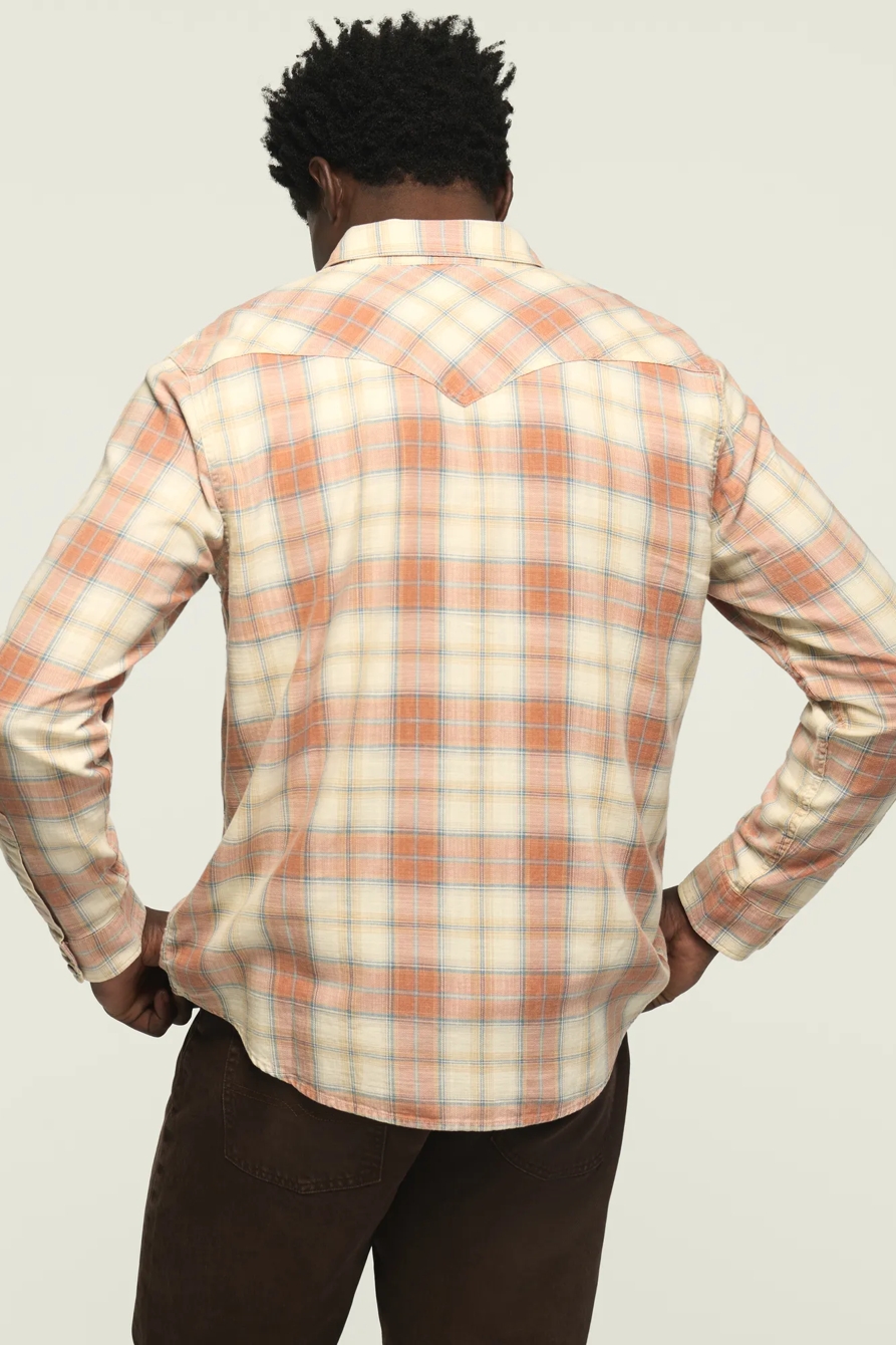 ACID WASH TWILL MESA WESTERN SHIRT — CREAM MULTI — image 3