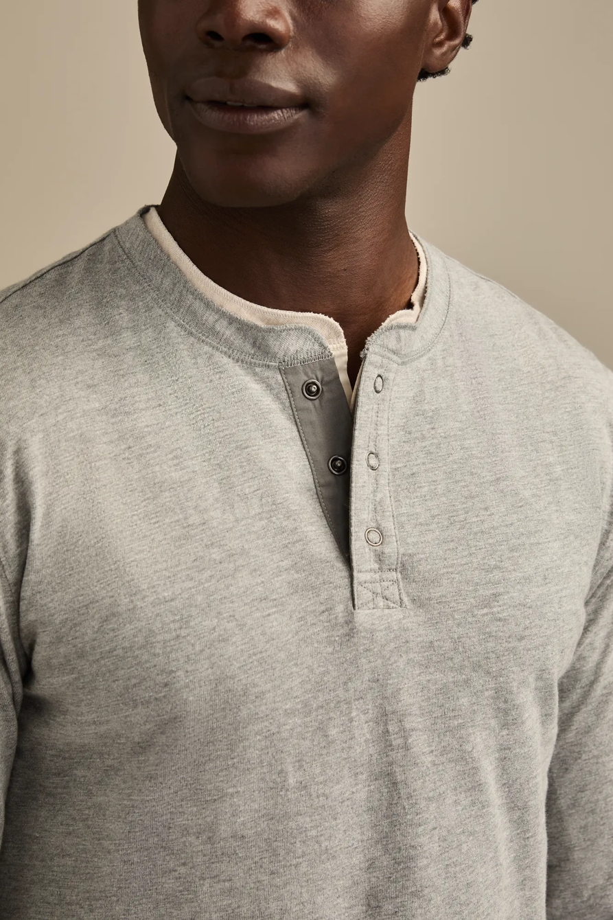 SLUB HEATHER HENLEY — HEATHER GREY — image 2