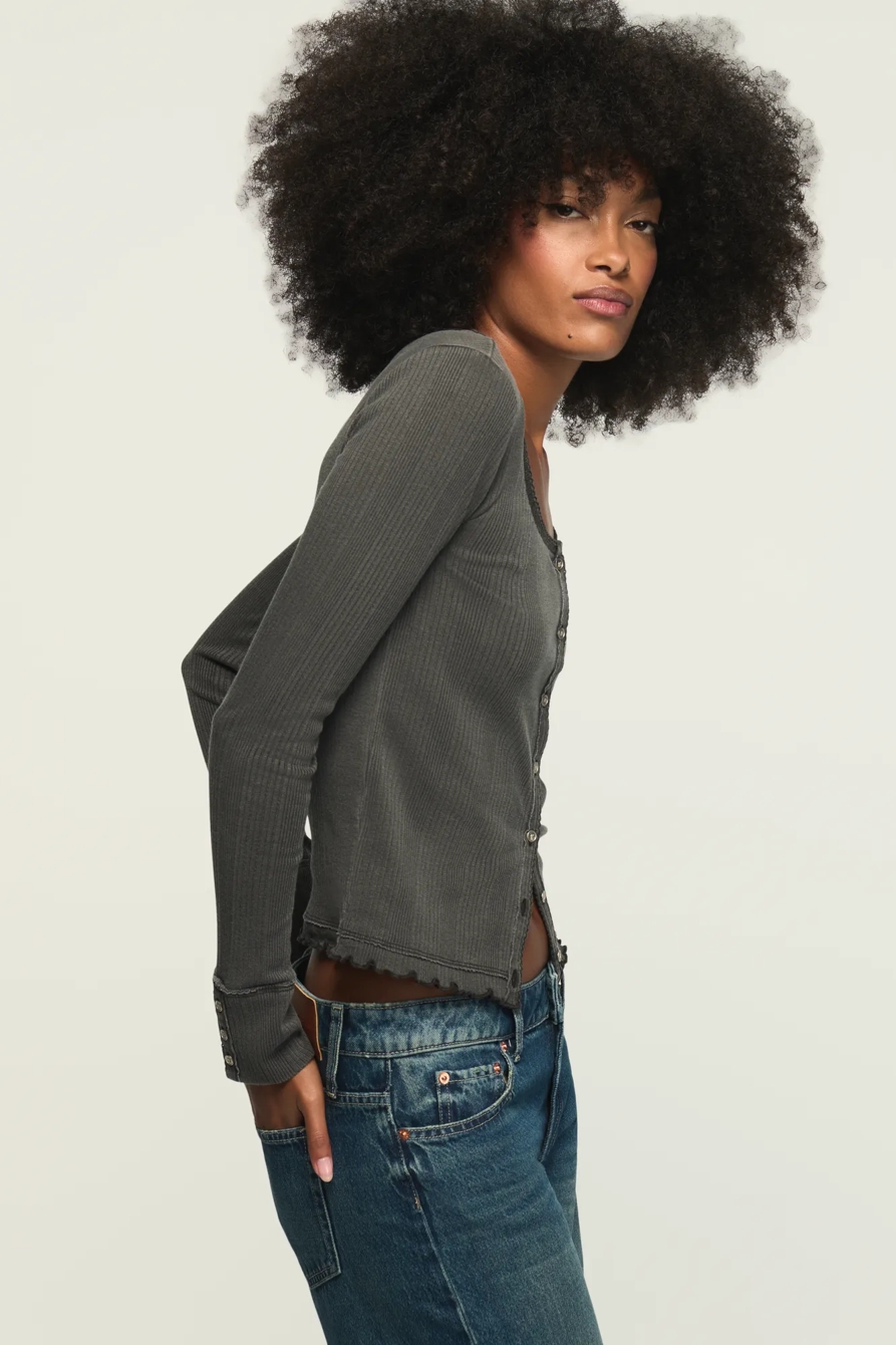 SOLID BUTTON THROUGH TOP — ASPHALT — image 4