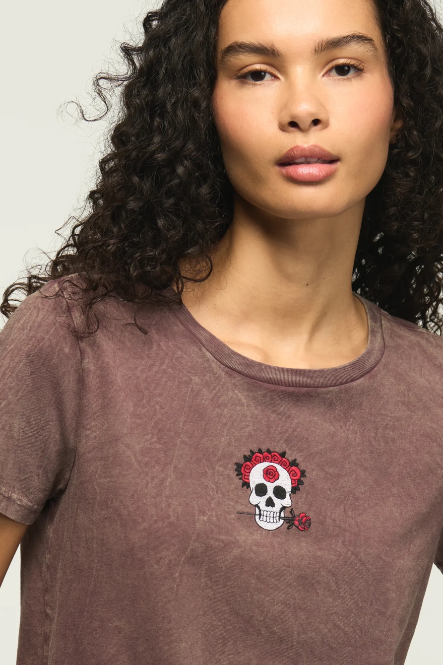 FLORAL SKULL ICON CLASSIC CREW — HUCKLEBERRY — image 2