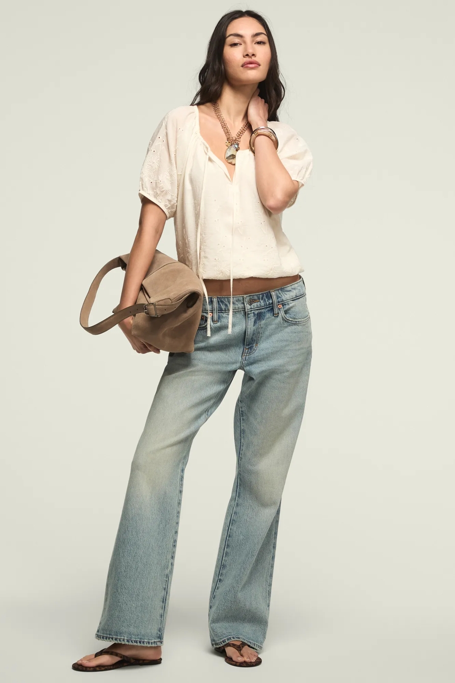 SHORT SLEEVE BUBBLE TOP — WHISPER WHITE — image 2