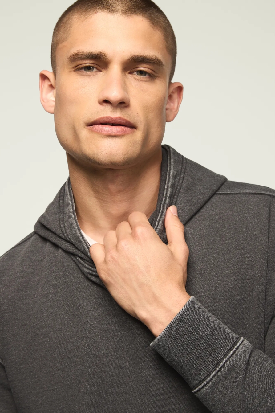 VENICE BURNOUT FRENCH TERRY HOODIE — JET BLACK — image 6