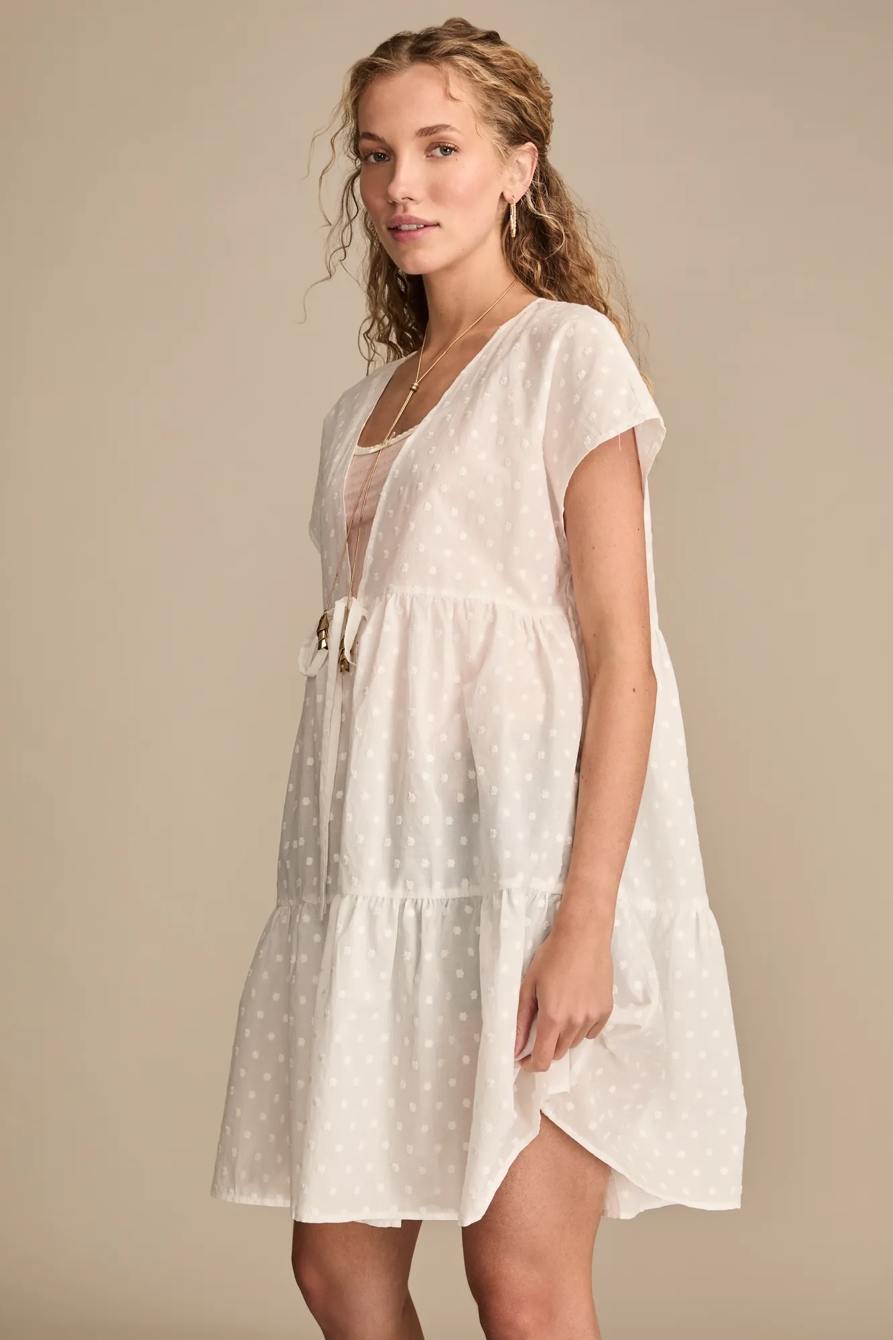 TEXTURED KIMONO — WHITE — image 3