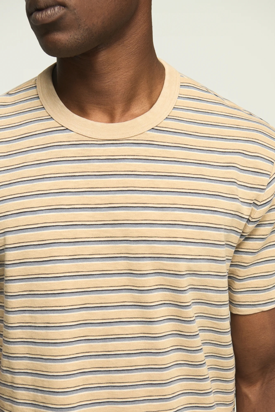 WEEKEND JERSEY RELAXED CREW NECK TEE — KHAKI MULTI — image 2