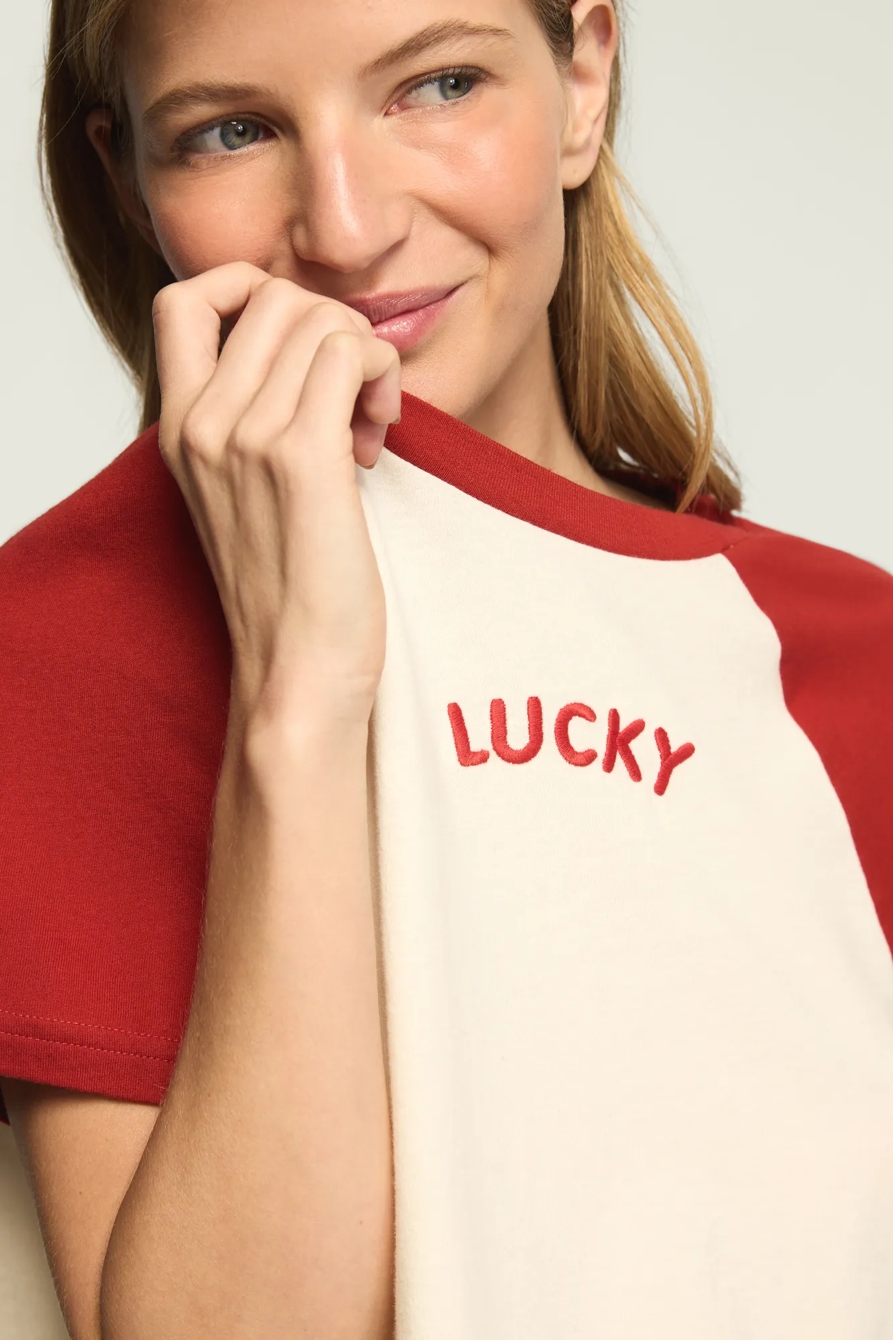 LUCKY DENIM SUPPLY RAGLAN TEE — CANOLI CREAM — image 2