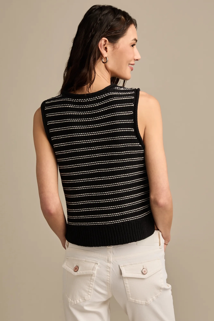 PULLOVER SWEATER VEST — BLACK COMBO — image 5