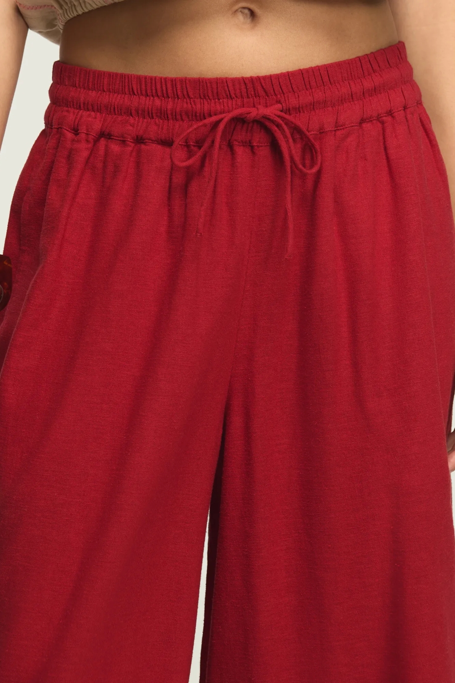 LINEN LACE TRIMMED PANT — EMBOLDENED — image 5