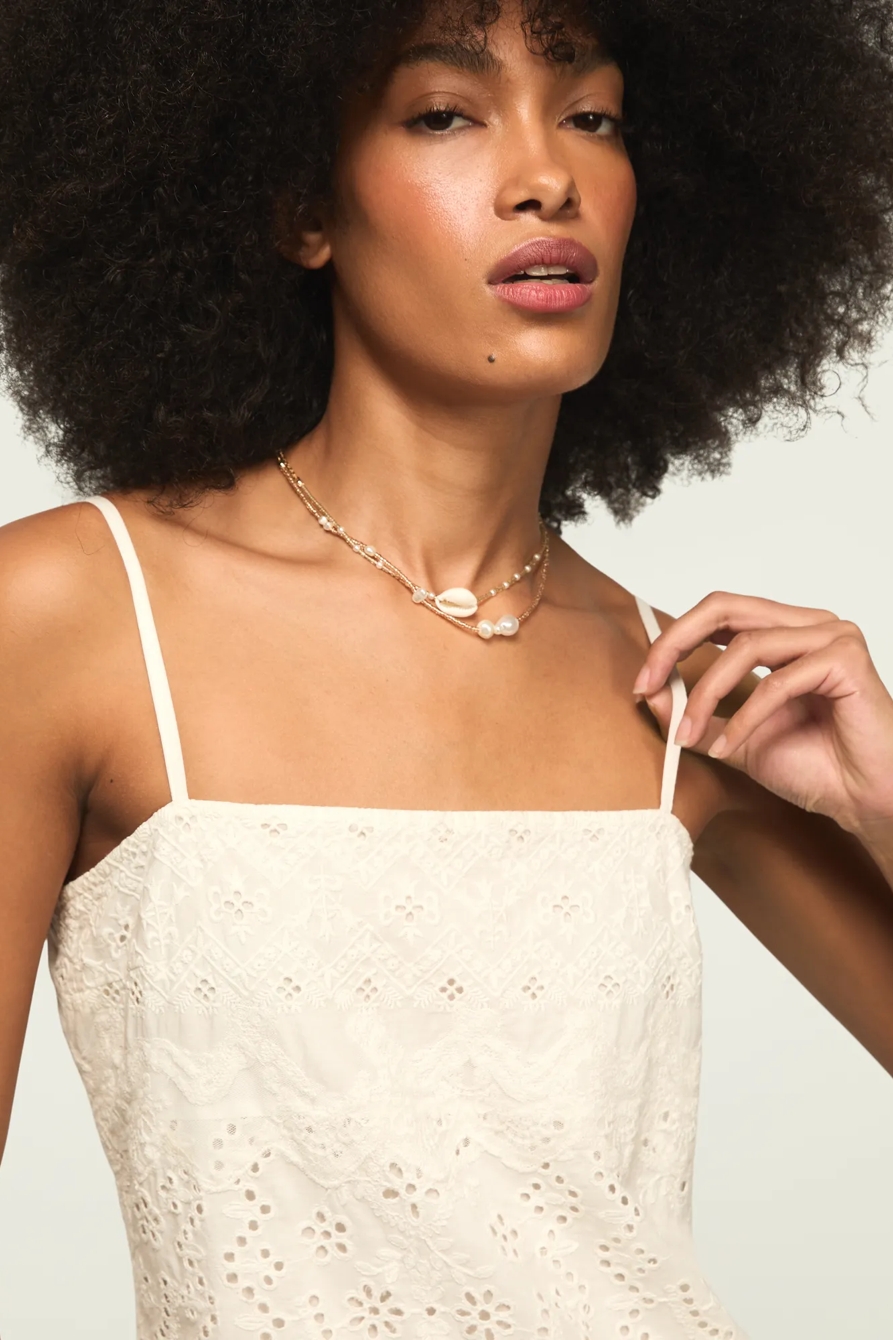 FESTIVAL LACE MINI DRESS — CREAM — image 5