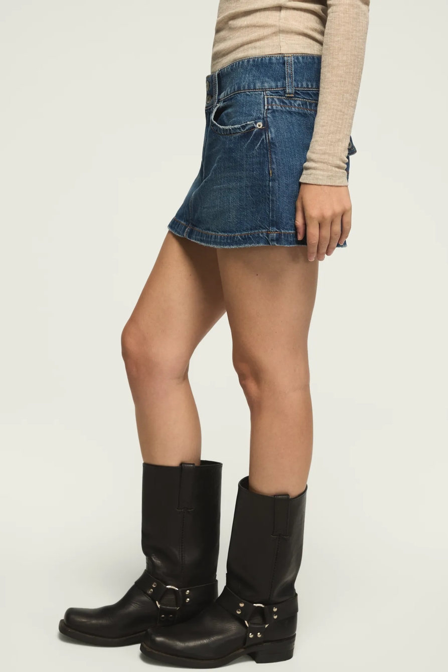 DENIM MICRO MINI SKIRT — FIERCE WASH — image 3