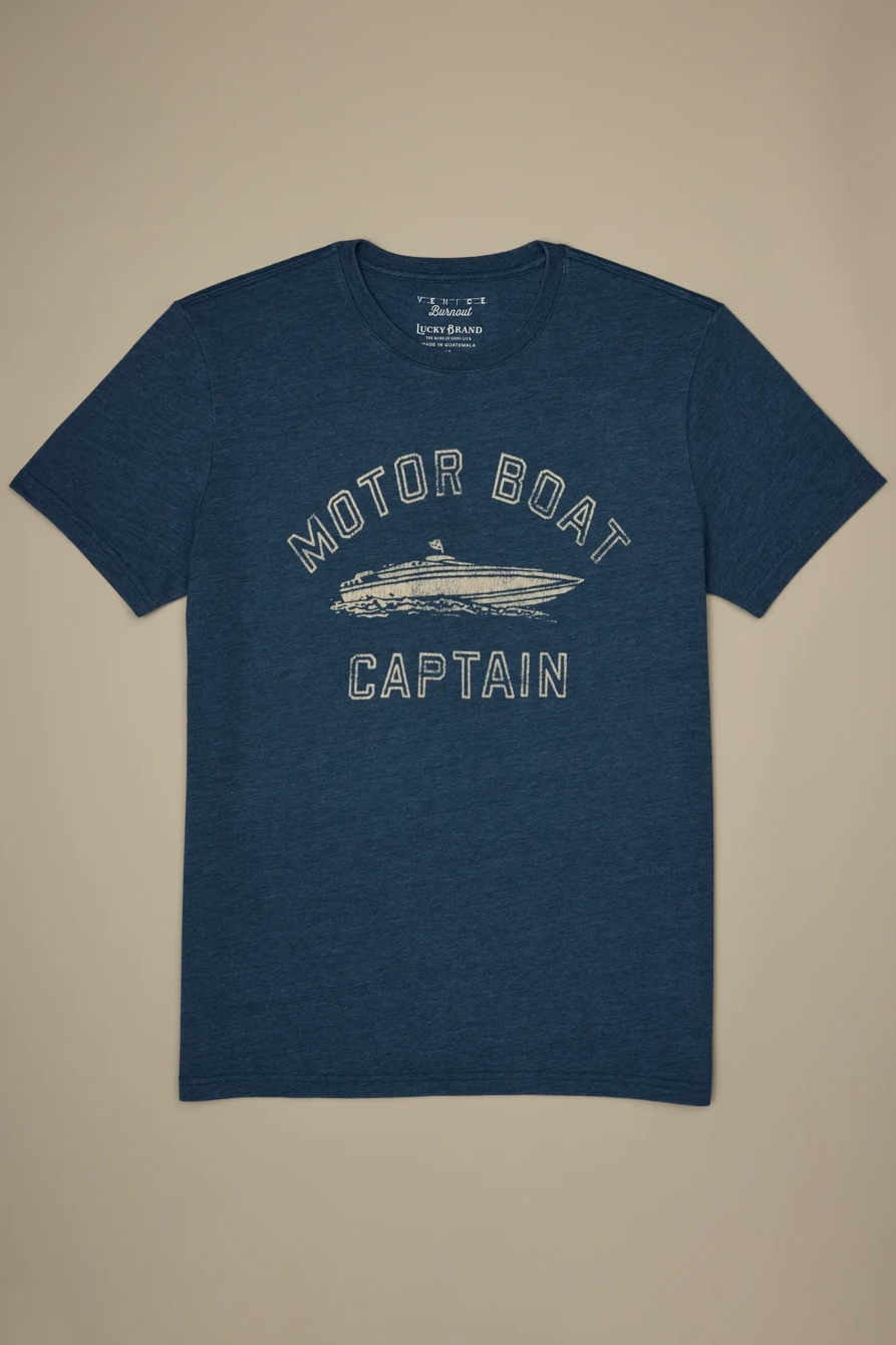 MOTOR BOAT CAPTAIN TEE — INDIAN TEAL — image 1