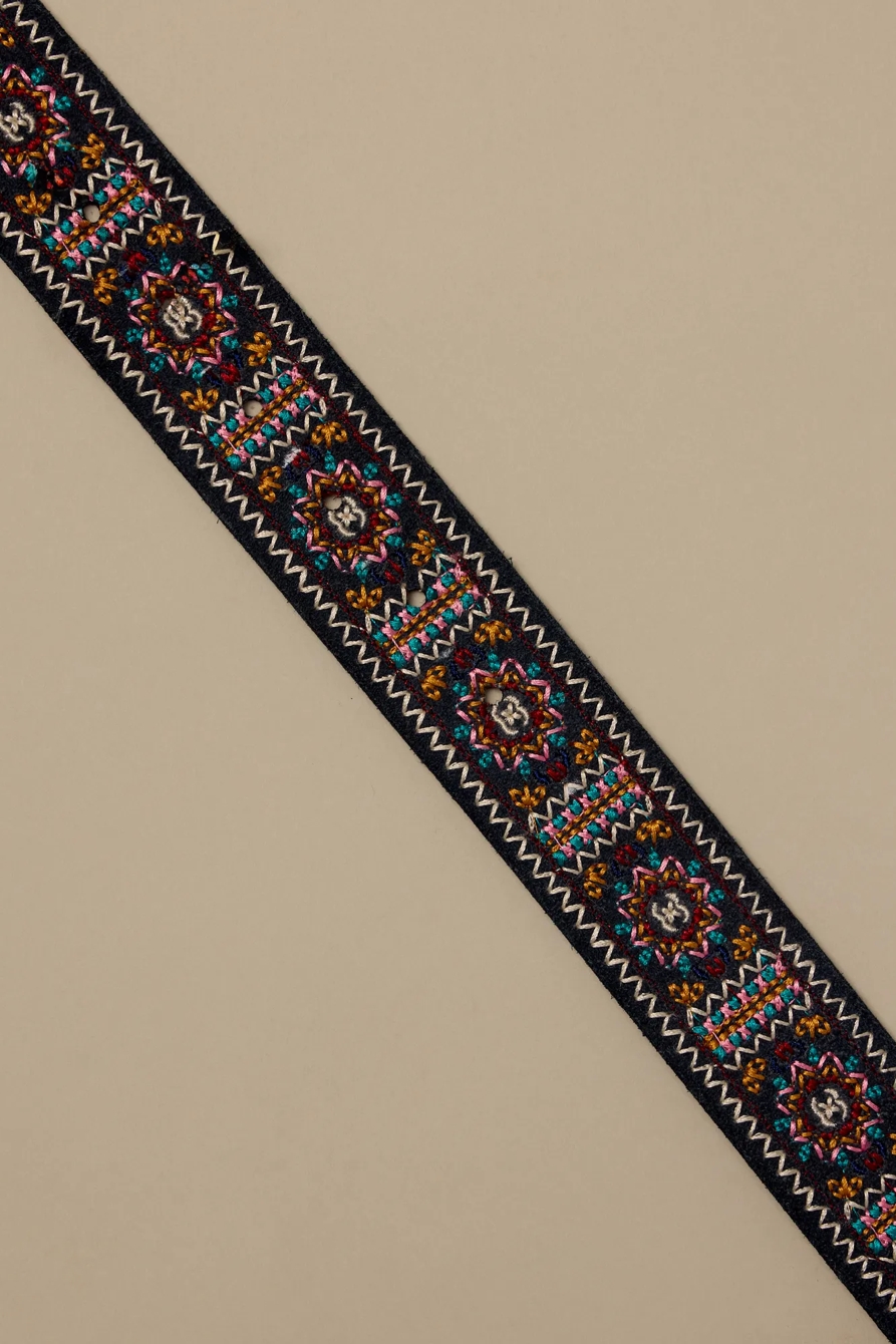 BLUE SUEDE EMBROIDERED BE — OCEAN BLUE — image 2