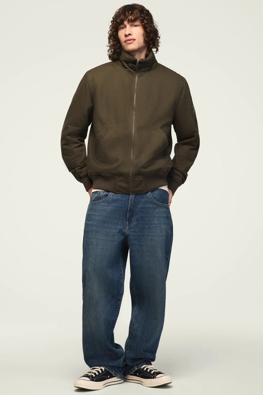 SHERPA LINED FLIGHT JACKET — OLIVE — image 2