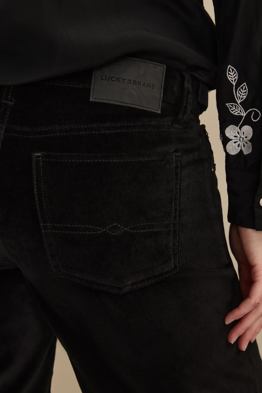 Mid Rise Velvet Sweet Wide Leg — SHOWDOWN — image 4