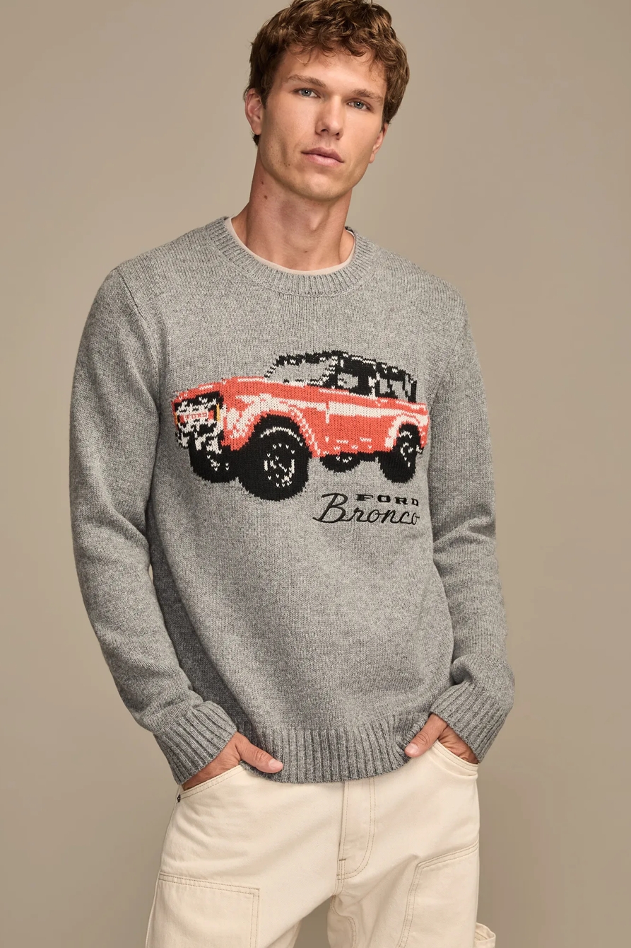 BRONCO SWEATER — MEDIUM HEATHER GREY — image 1