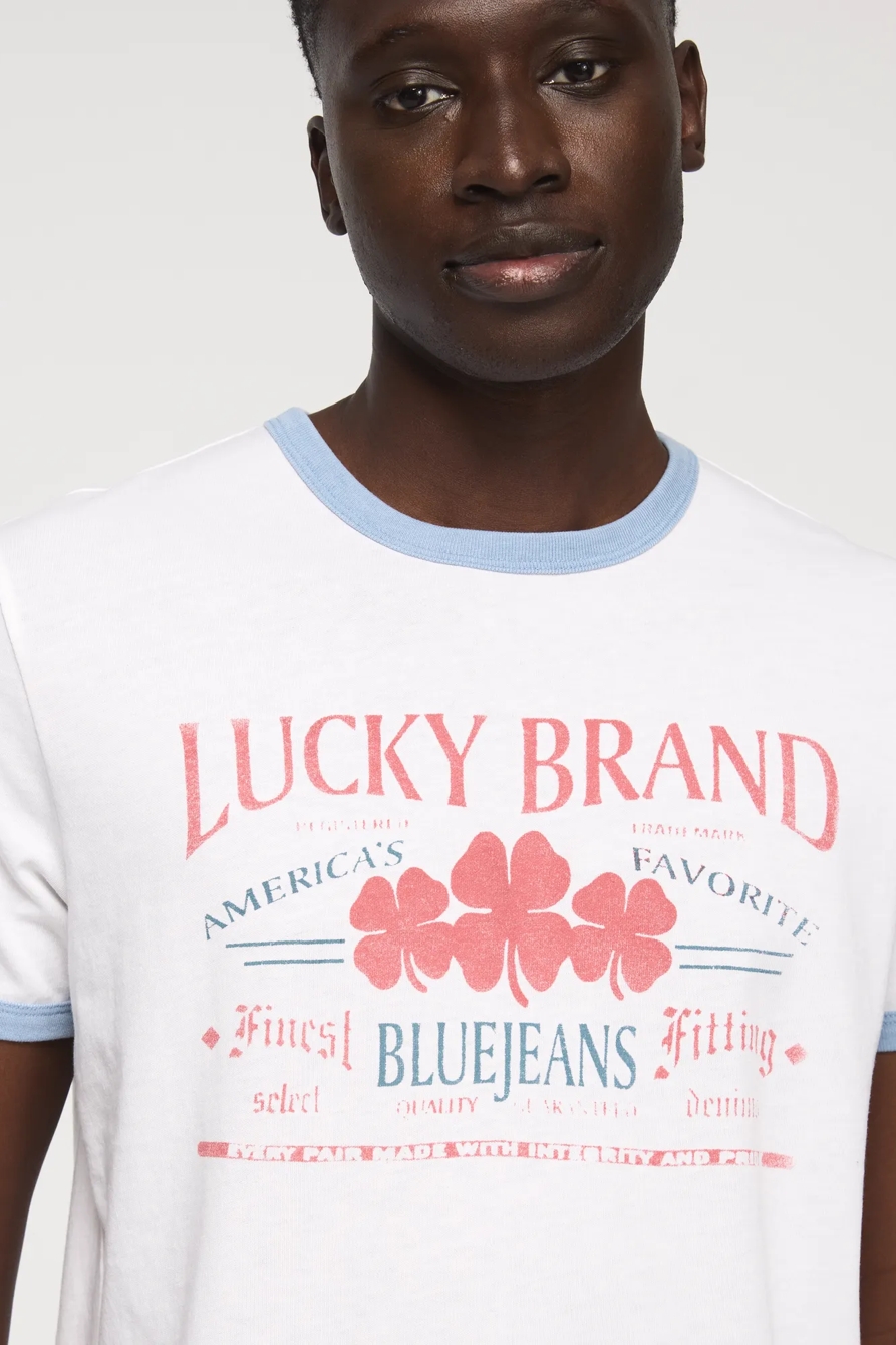 GRAPHIC TITLE RINGER TEE — BRIGHT WHITE — image 2