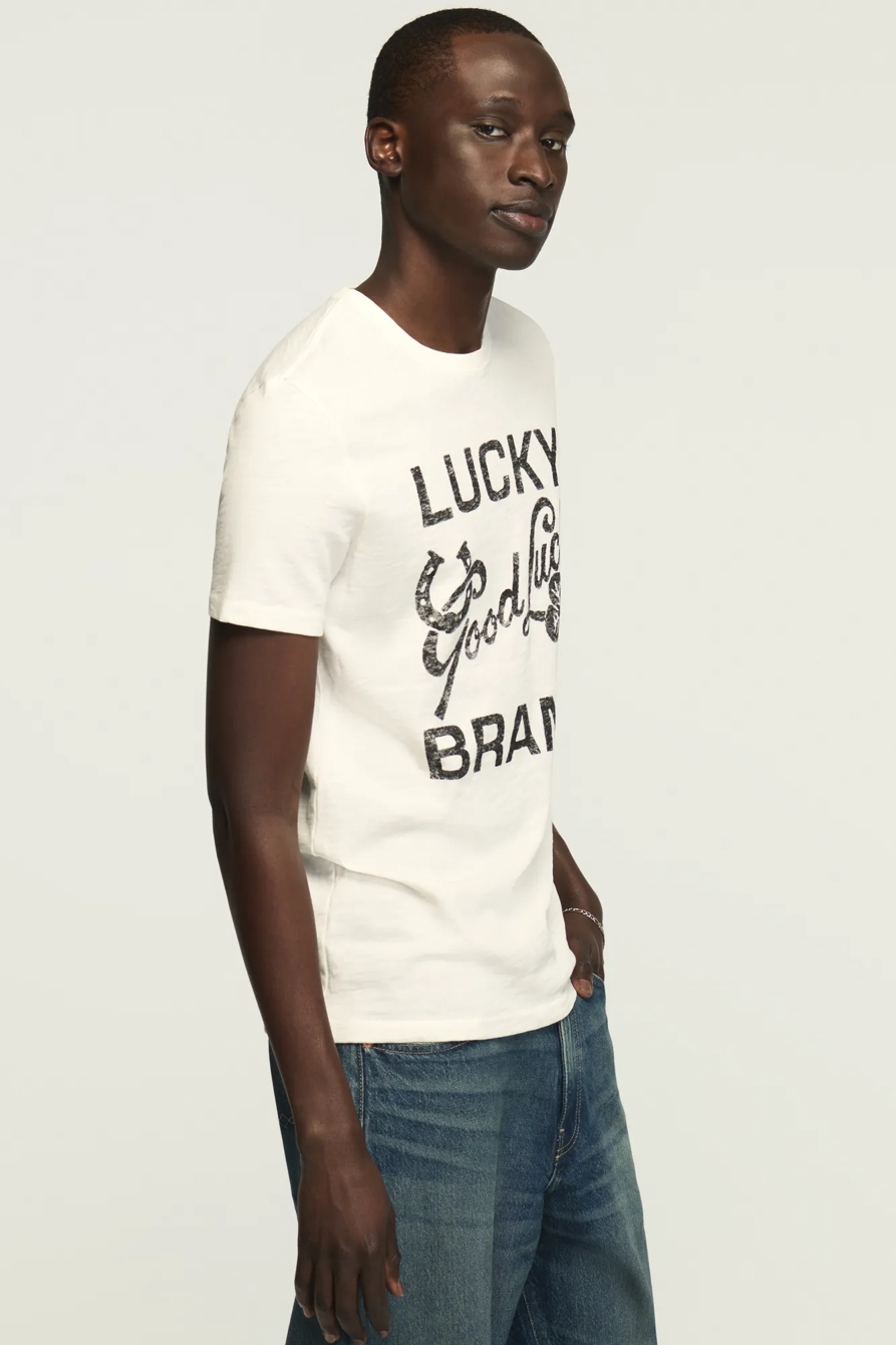 LUCKY GOOD LUCK TEE — BRIGHT WHITE — image 4