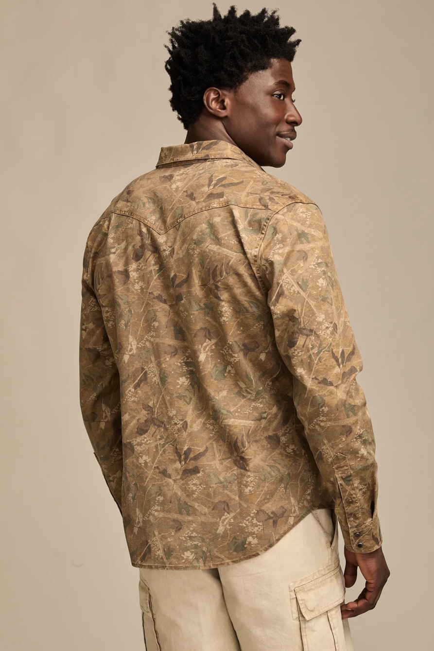 LONG SLEEVE TWILL WESTERN SHIRT — FIELD CAMO MULTI — image 3