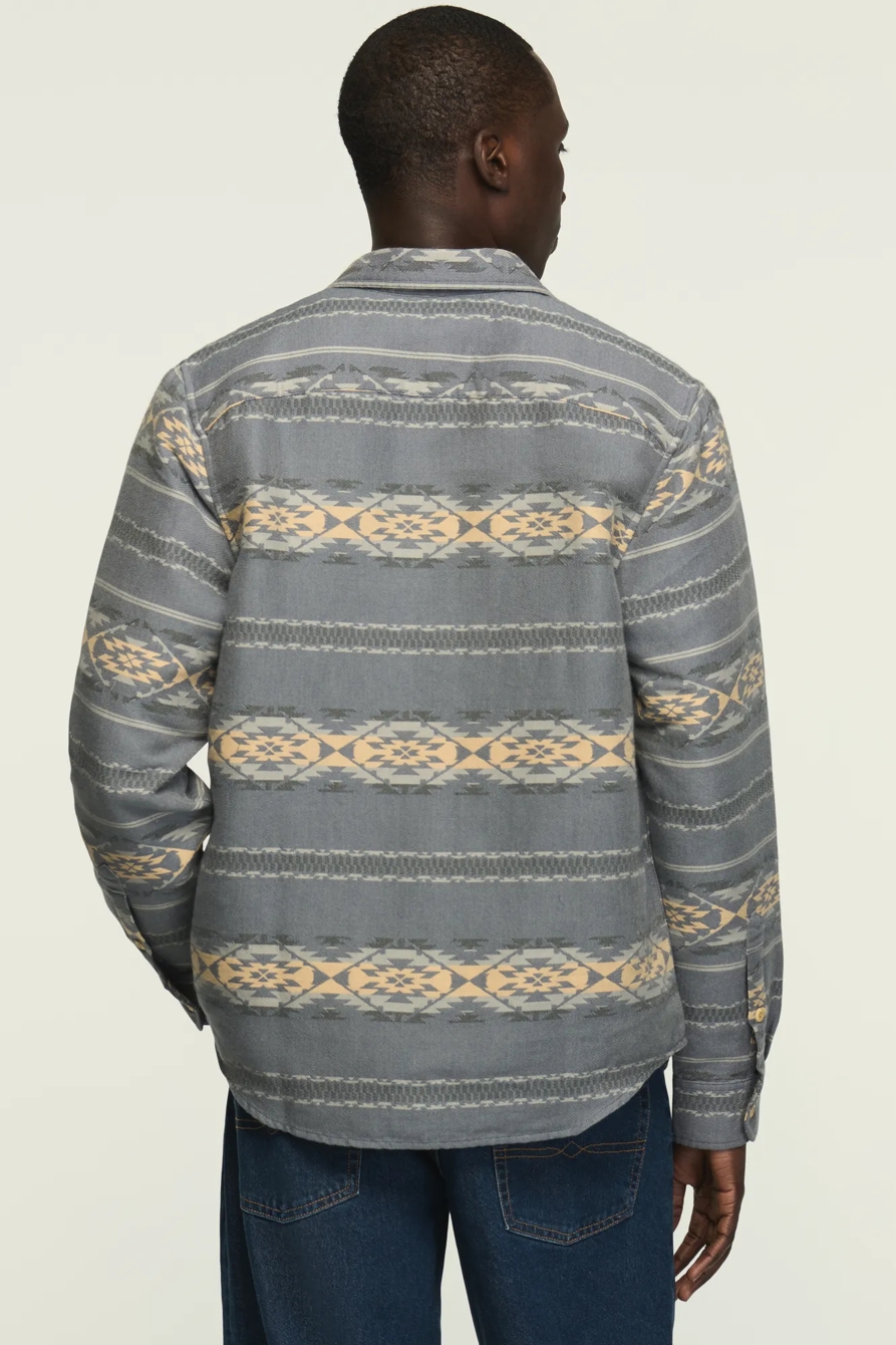 JACQUARD HUMBOLDT UTILITY SHIRT — BLUE MULTI — image 3