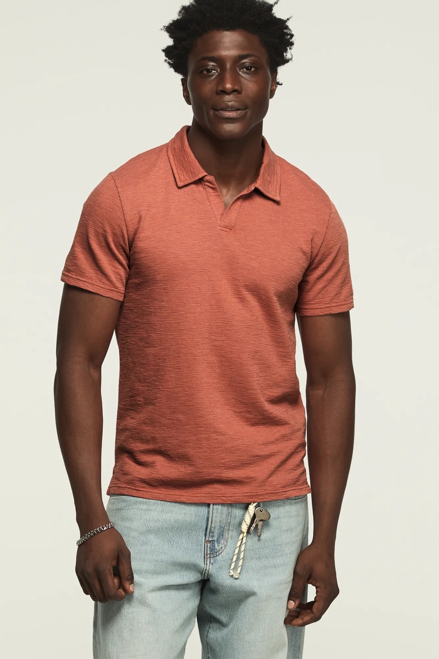 JACQUARD SLUB JERSEY SHIRT — COWHIDE — image 1