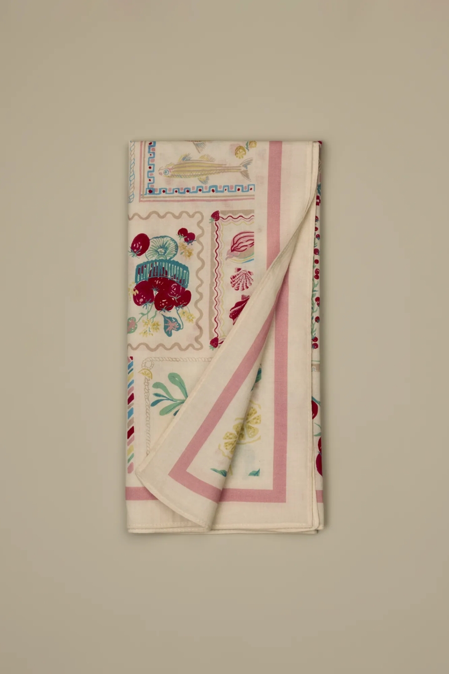 MULTI POSTCARD COTTON BANDANA — MULTI — image 1
