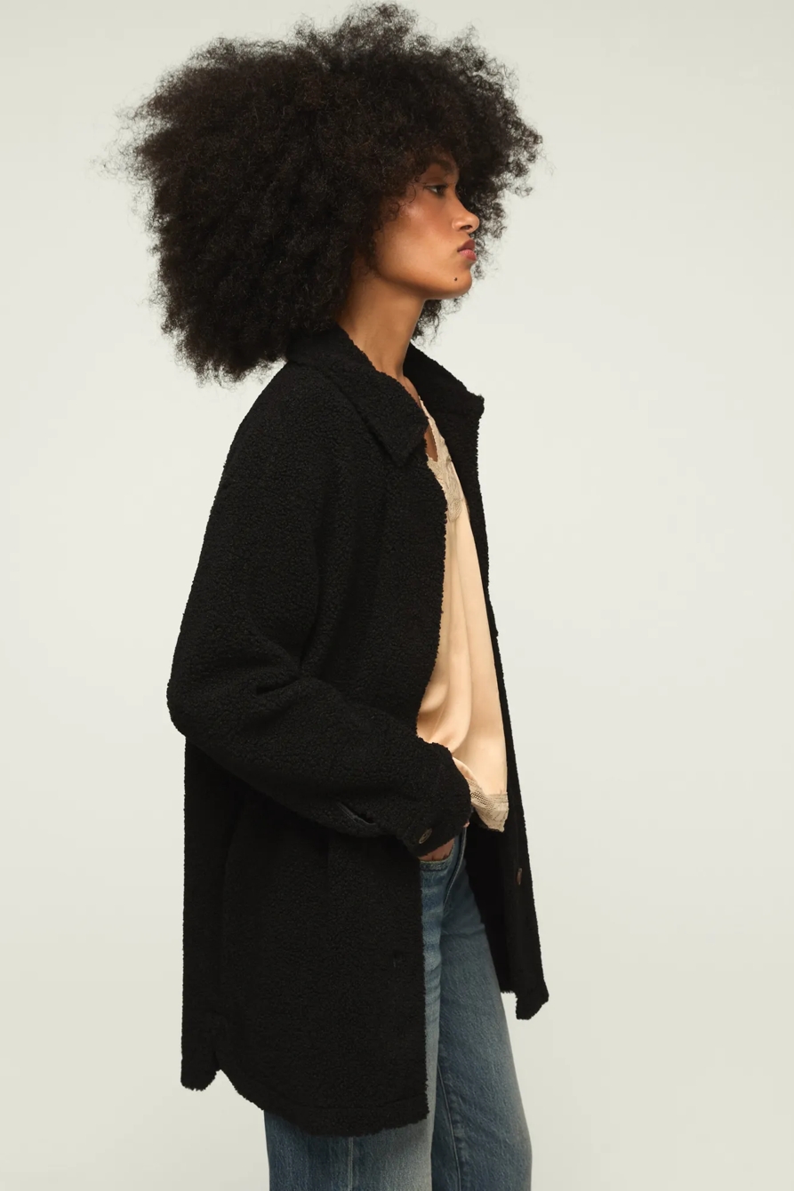 OVERSIZED SHIRT JACKET — #001 BLACK — image 4