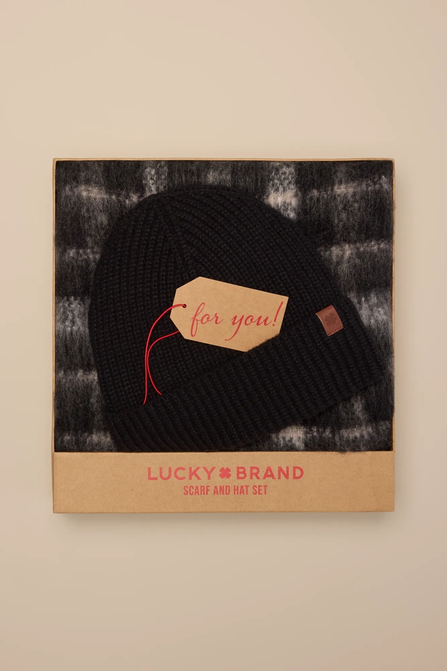 SCARF AND HAT BOX SET — FEATHER — image 2