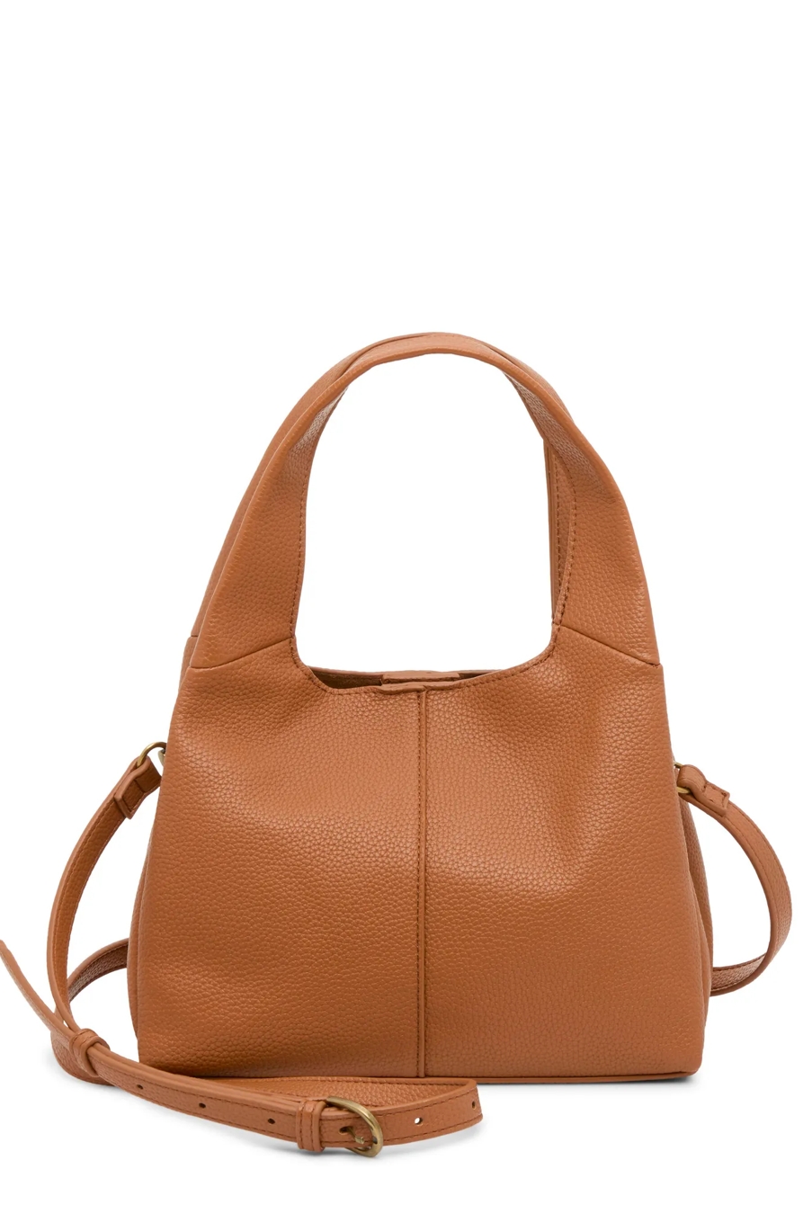 SURI VEGAN LEATHER CROSSBODY — RUST BROWN — image 1