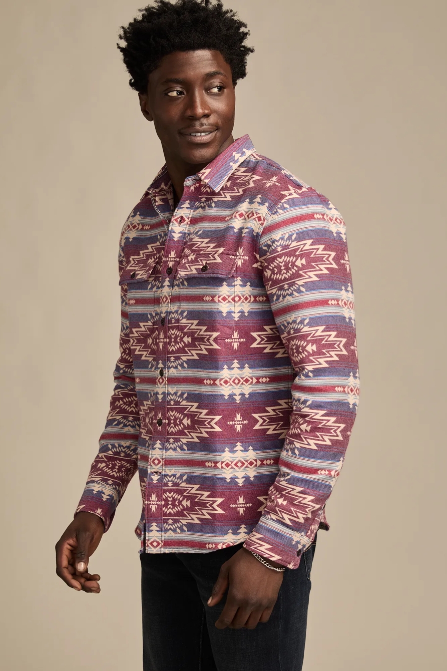 JACQUARD FLANNEL HUMBOLDT SHIRT — RED MULTI — image 4