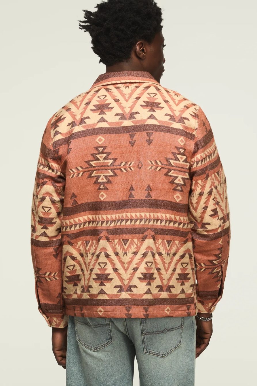 JACQUARD SHIRT JACKET — RED MULTI — image 3